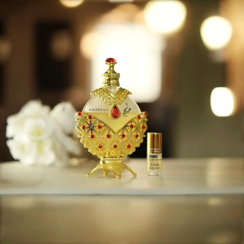 Khadlaj Hareem Al Sultan Gold Perfume Oil SAMPLE with Roll-On Atomizer 1ml, 3 ml | Middle Eastern Arab Sample Bundles | Scent Oils | Gifts