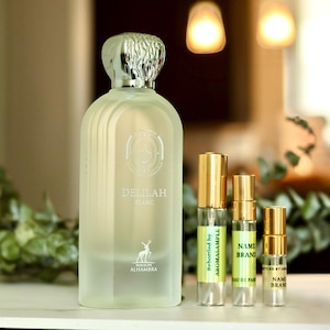 Delilah Blanc Perfume Sample • Maison Alhambra • White Peach Vanilla Scent • Inspired by Valaya Bild 1