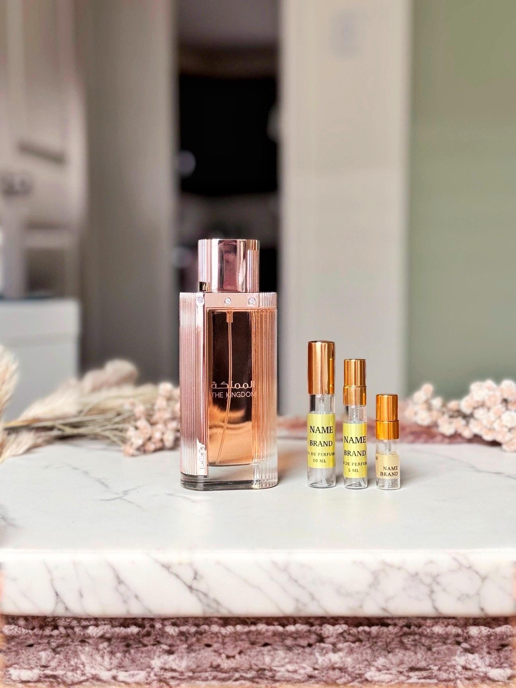 THE KINGDOM Lattafa Perfume SAMPLE 1 ml, 2ml, 3ml, 5 ml, 10ml | Middle Eastern Arab Samples | Gifts | The Wedding Silk Santal Twist