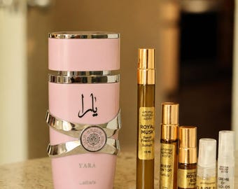 Yara Pink Lattafa Perfume Sample: Fruity Vanilla Fragrance - Travel Size