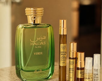 Rasasi Hawas Verde Decant | Citrus Aromatic Rosemary Men's Fragrance Sample | Fresh Green Scent