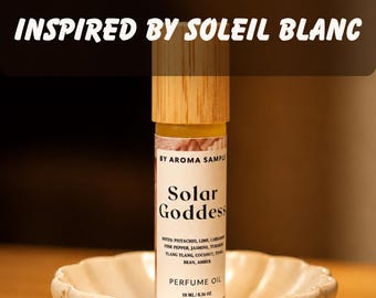 Solar Goddess Perfume Oil | Creamy Pistachio, Tropical Coconut & Warm Amber Gourmand by Aroma Sample