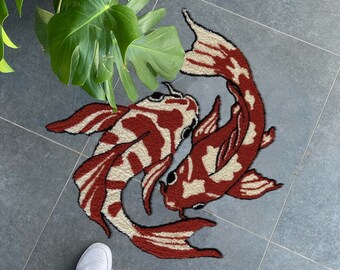 Fish Rug Handade Tufted Fish Rug - Etsy