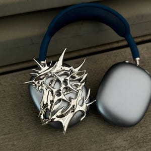 AirPods Max Attachment: &#39;Sunset&#39; Design - 3D Resin Print - Chrome, Gold, Silver Finish, Mirror Effect