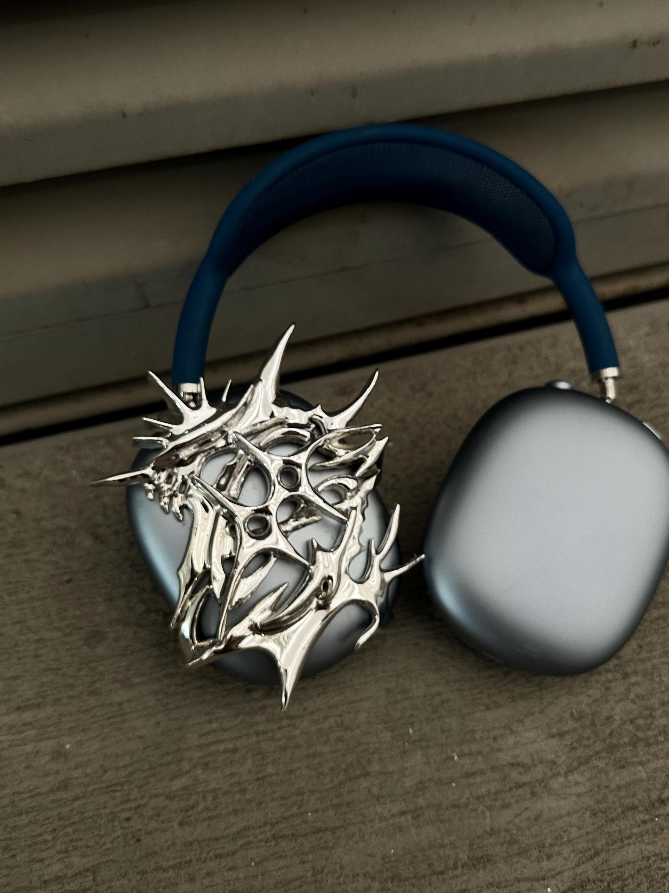 AirPods Max Sunset Headphones Attachment Design by Tudze/ AirPods Max Case Cover/3D Resin Print/ Chrome Gold Silver/Headphones Accessories