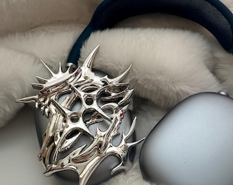AirPods Max Attachment: 'Sunset' Design - 3D Resin Print - Chrome, Gold, Silver Finish, Mirror Effect