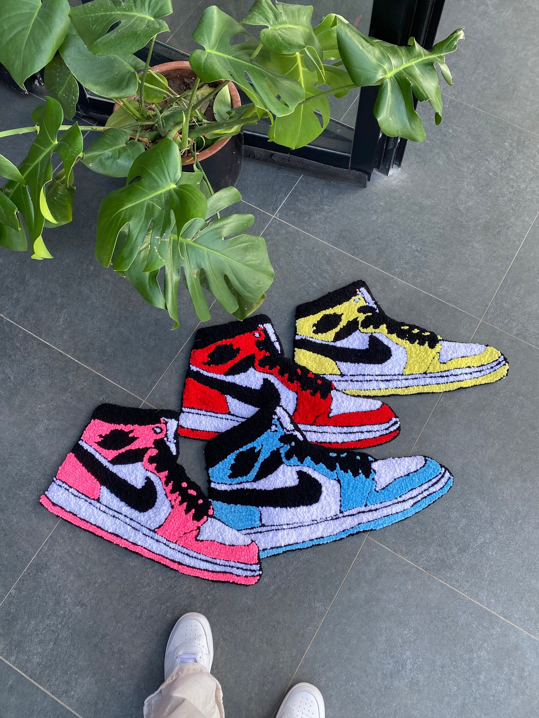 OFF-WHITE AIR JORDAN 1 Red | Printed Rug