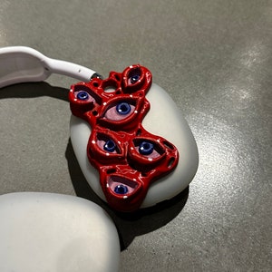 Eyes - 3D Printed AirPods Max Case: Chrome, Gold, Silver Colorful, Headphone Attachment
