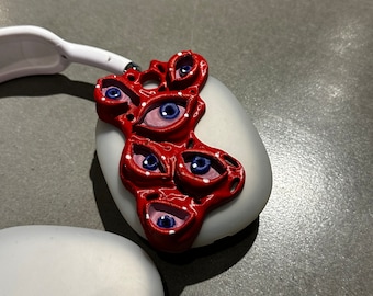Eyes - 3D Printed AirPods Max Case: Chrome, Gold, Silver Colorful, Headphone Attachment
