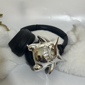3D Printed Cartoon SONY WH-1000 XM4 / SONY Cover, Headset Case, Headphone Attachment, Shinny Chrome Purple Silver (Chrome)