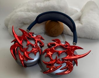 AirPods Max Bumerang Headphones Attachment Design by Tudze/ AirPods Max Case Cover/3D Resin Print/ Chrome Gold Silver/Headphones Accessories
