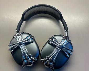 Airpods Max 'pewter Cross' Headphones Attachment: 3D Resin Print