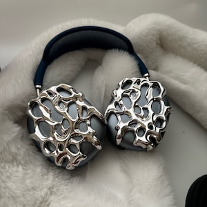3D Printed AirPods Max &#39;Portal&#39; Headphone Case: Matte Chrome Finish, Headset Gamer Item