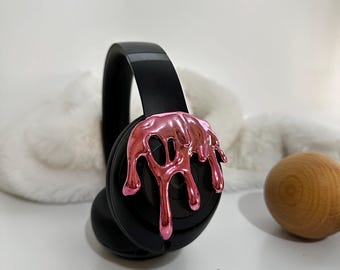 Beats Studio Pro &#39;Liquid Drip&#39; Attachment: 3D Resin Print, Chrome Finish
