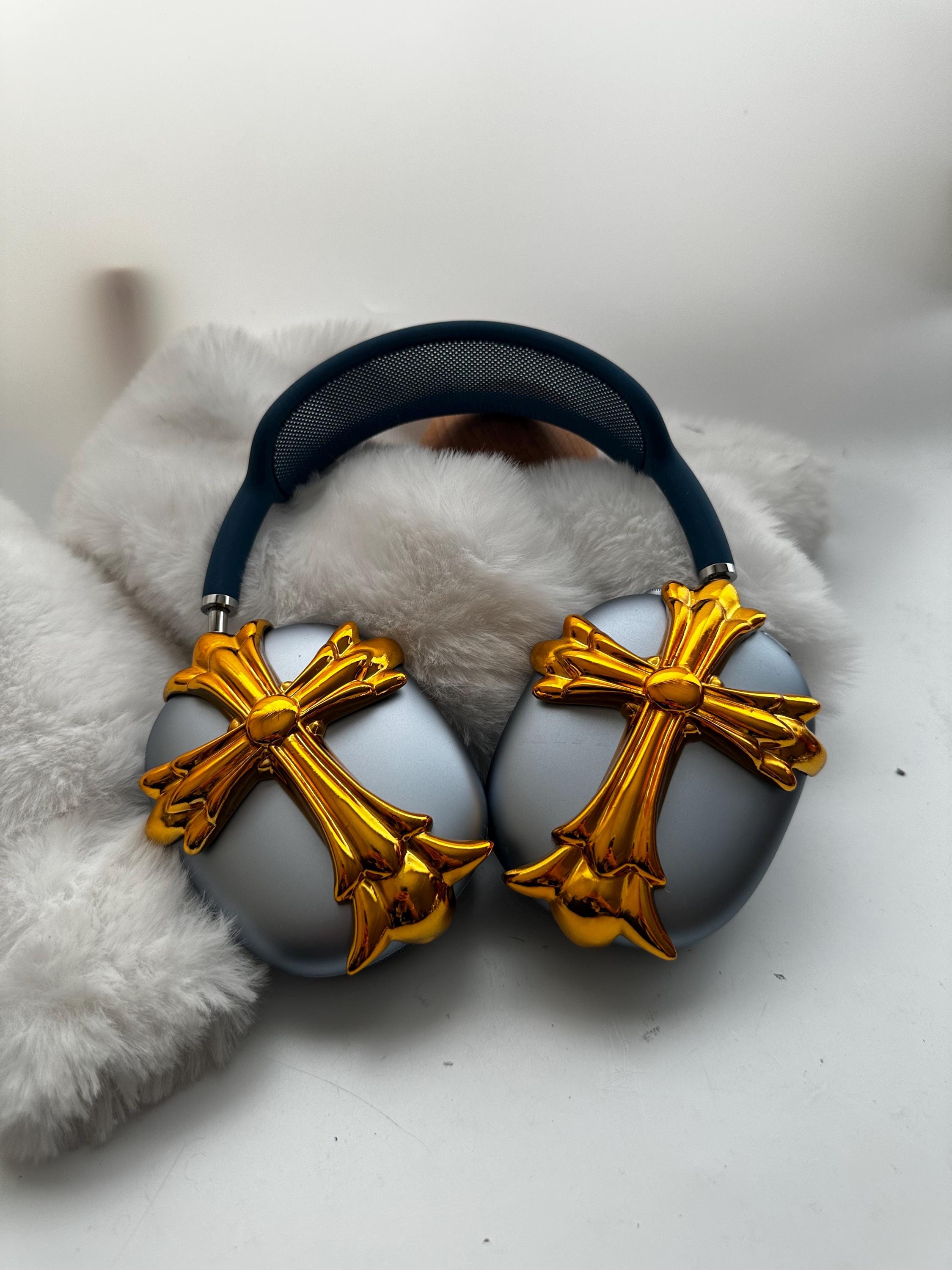 Airpods Max 'pewter Cross' Headphones Attachment: 3D Resin Print