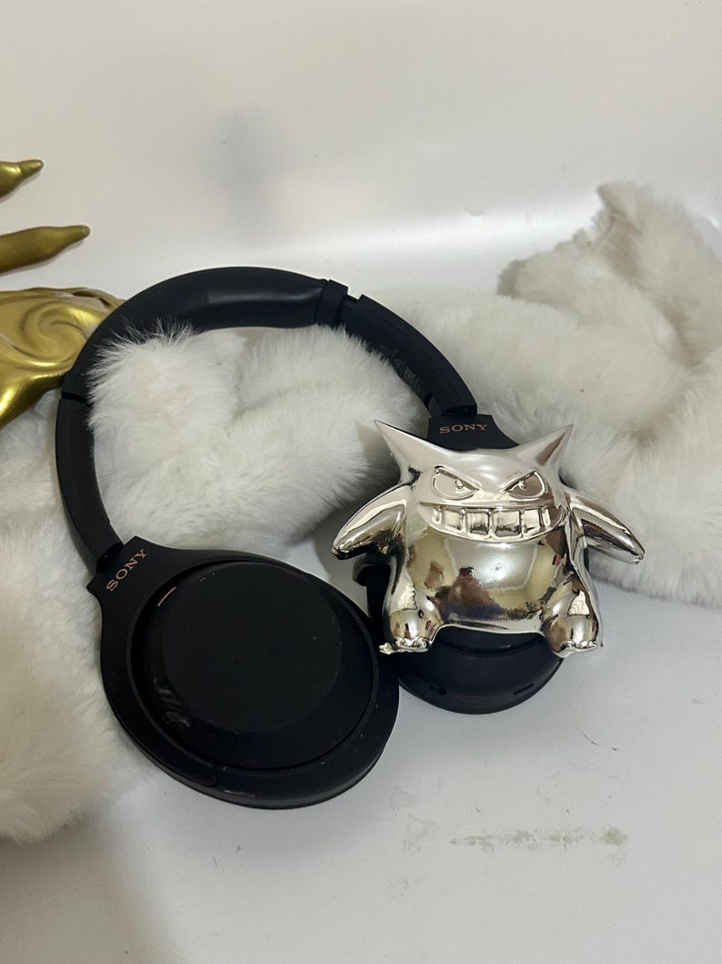 3D Printed Cartoon SONY WH-1000 XM4 / SONY Cover, Headset Case, Headphone Attachment, Shinny Chrome Purple image 6