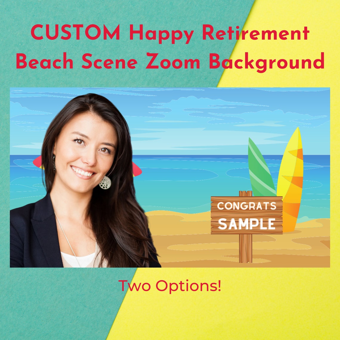 Custom Zoom Retirement Party Background Perfect for Your Etsy