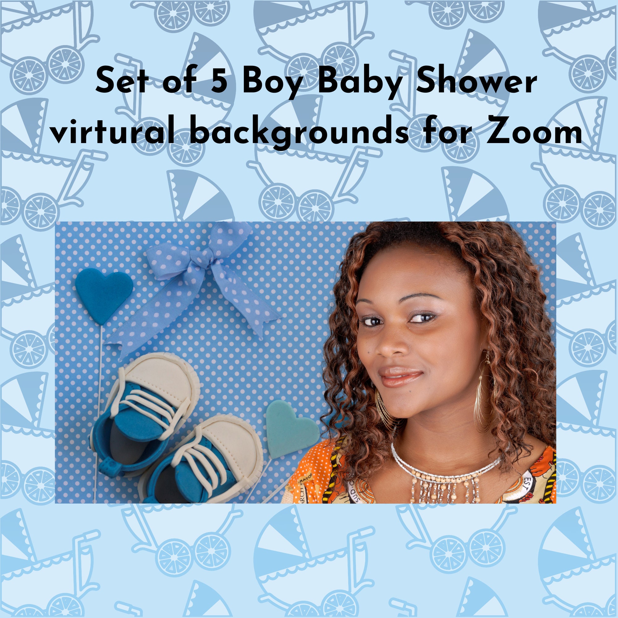 S A L E It's a Boy Baby Shower Virtual Backgrounds for Etsy UK