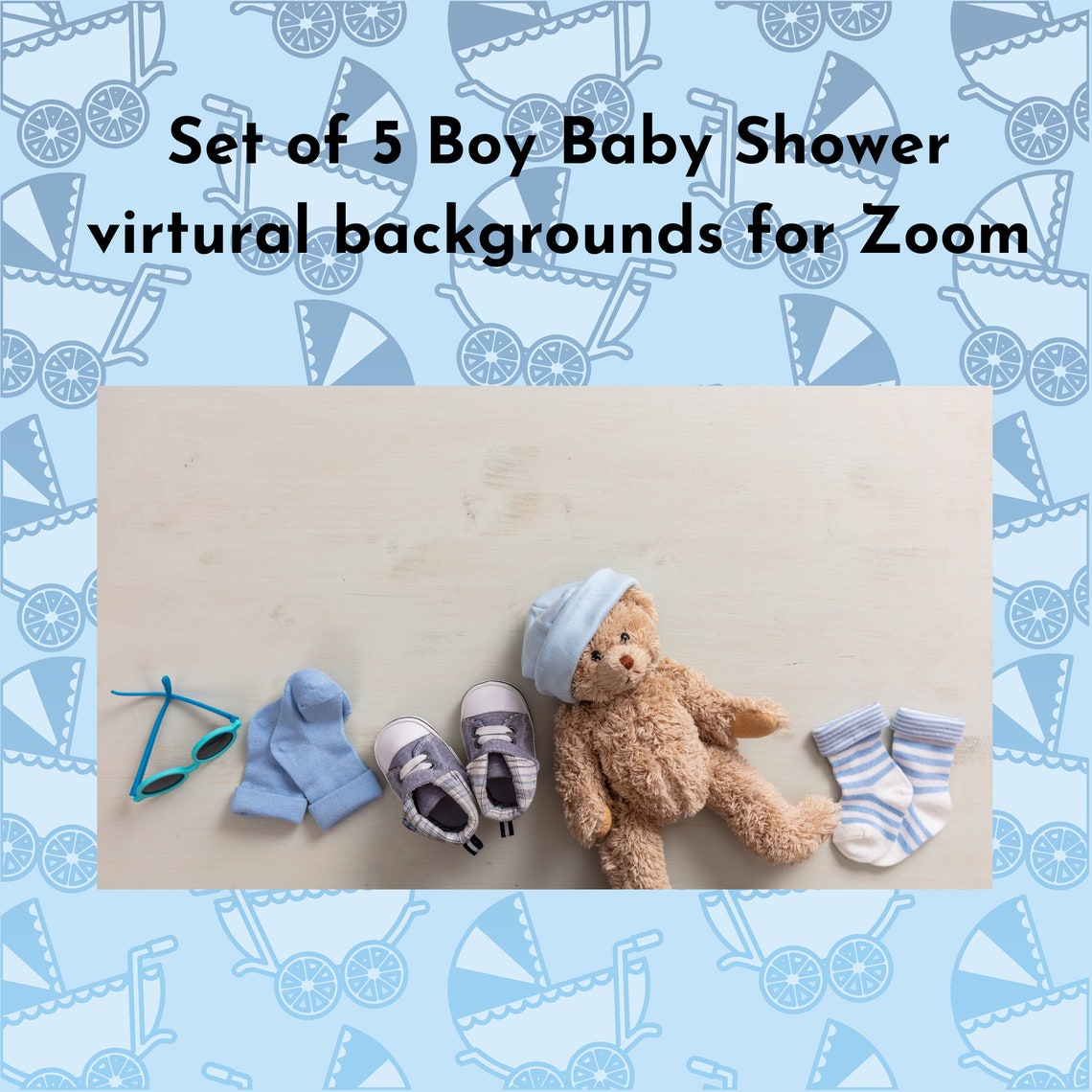 S A L E It's a Boy Baby Shower Virtual Backgrounds for Etsy