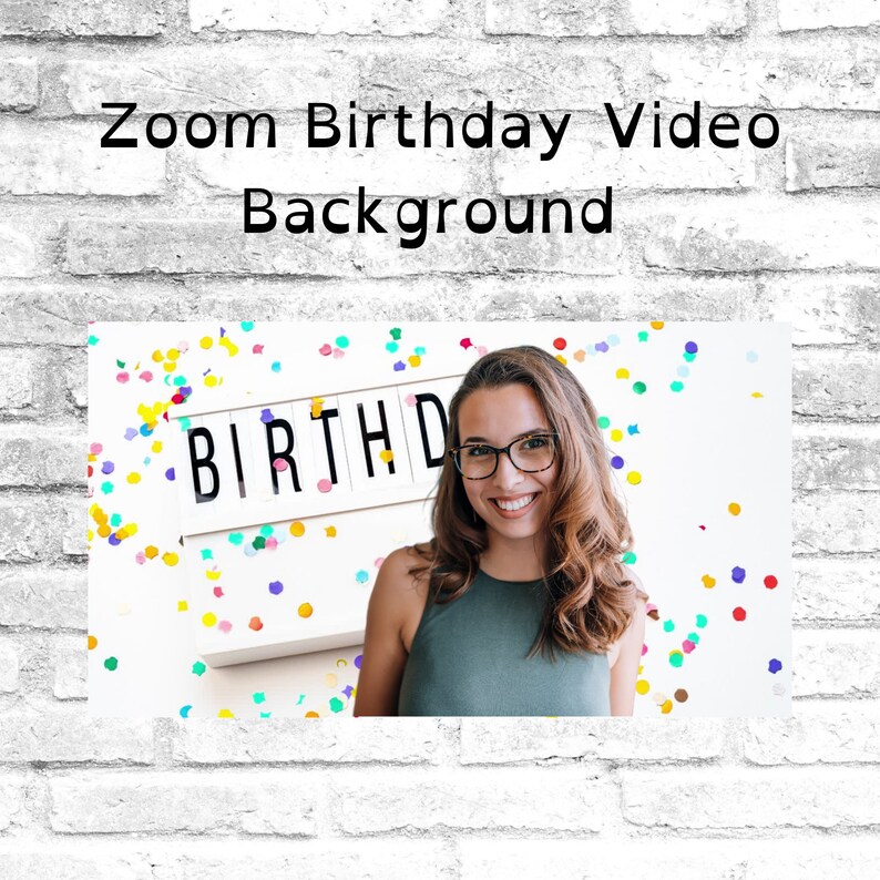 Birthday Confetti Zoom Background Video for Zoom Virtual Etsy