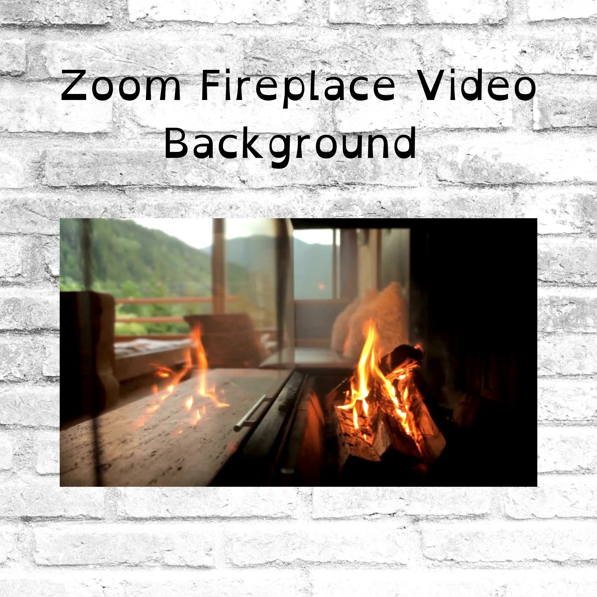 Zoom Virtual Background Fireplace