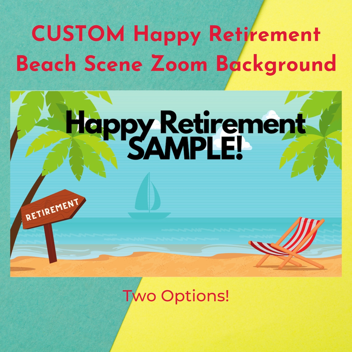 Custom Zoom Retirement Party Background Perfect for your Etsy