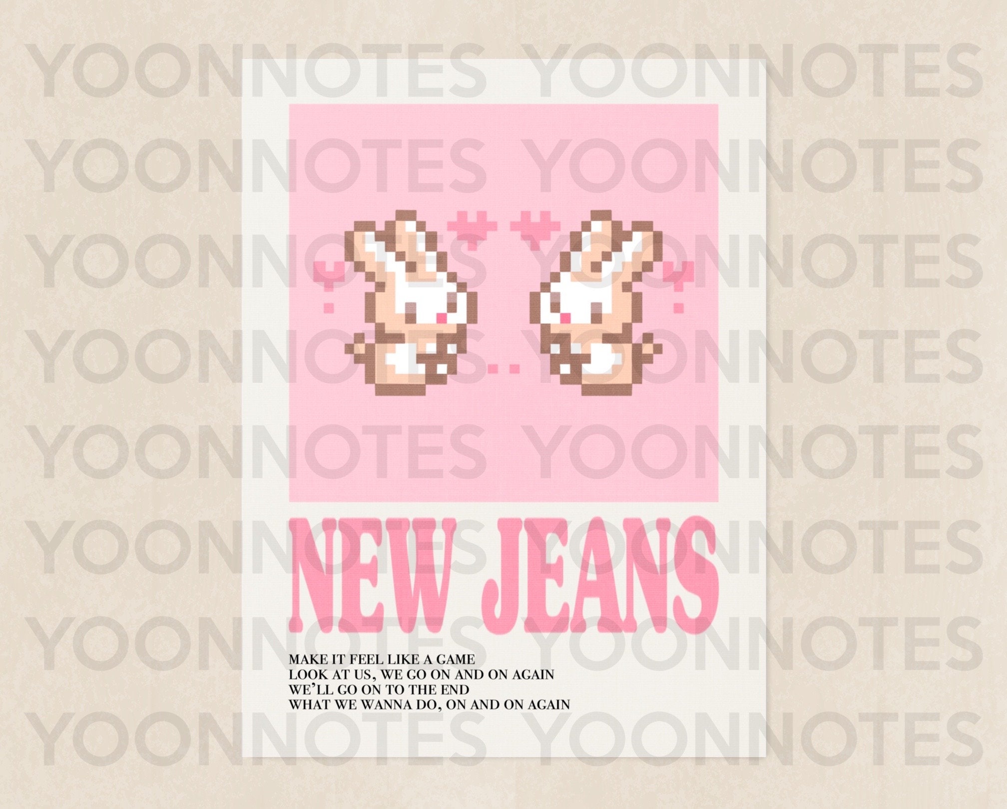 New Jeans Newjeans say it ditto lyrics song text bunnies tokkiMorcaworks |  Greeting Card