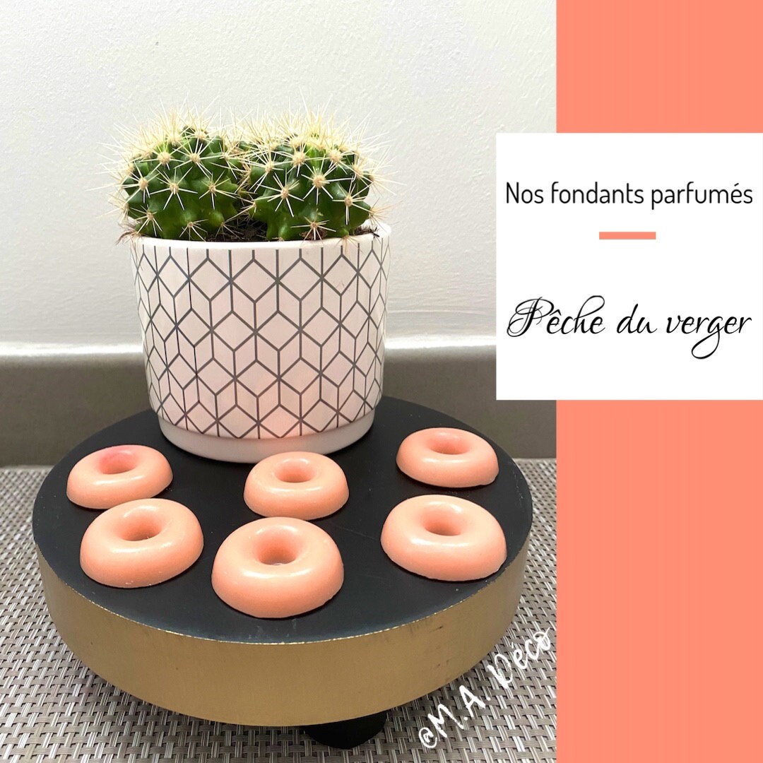 Fondant Parfumé Fait Main Cire Végétale - Pêche Du Verger