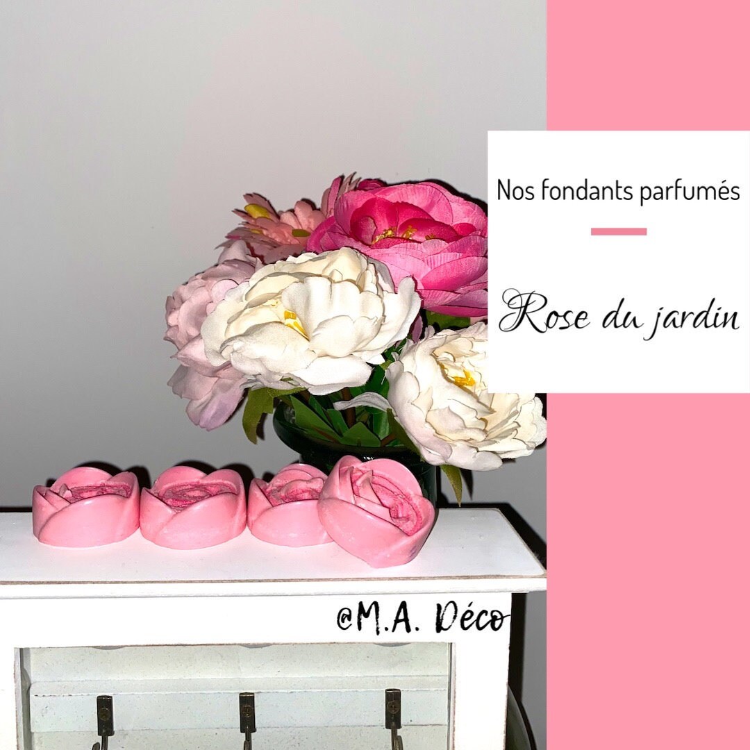 Fondant Parfumé Fait Main Cire Végétale - Rose Du Jardin