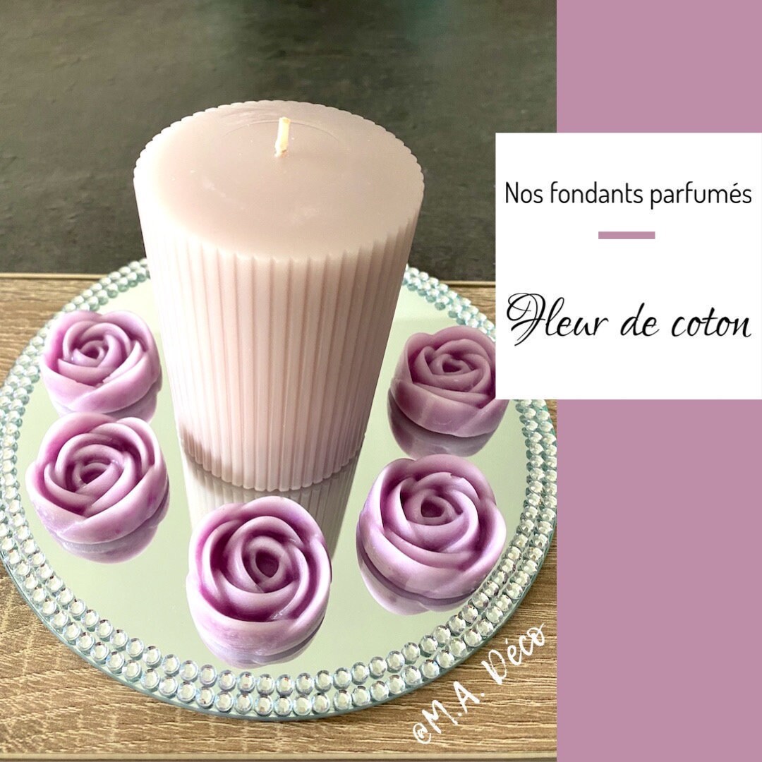 Fondant Parfumé Fait Main Cire Végétale - Fleur de Coton