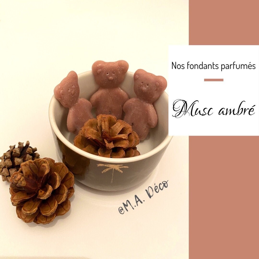 Fondant Parfumé Fait Main Cire Végétale - Musc Ambré