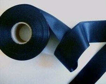 2" Midnight Navy Blue Satin Blanket Binding 25 YD Bulk Roll