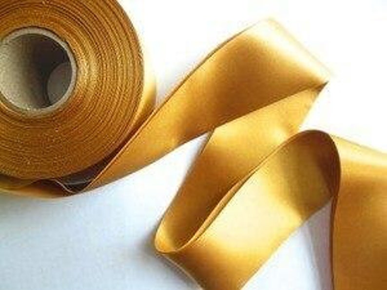 2 Poly Gold Satin Blanket Binding 2 25 YD Bulk Etsy
