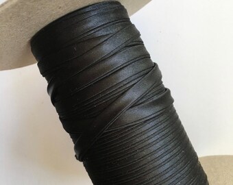 1/4" Black Satin Double Fold Bias Tape 50 YD