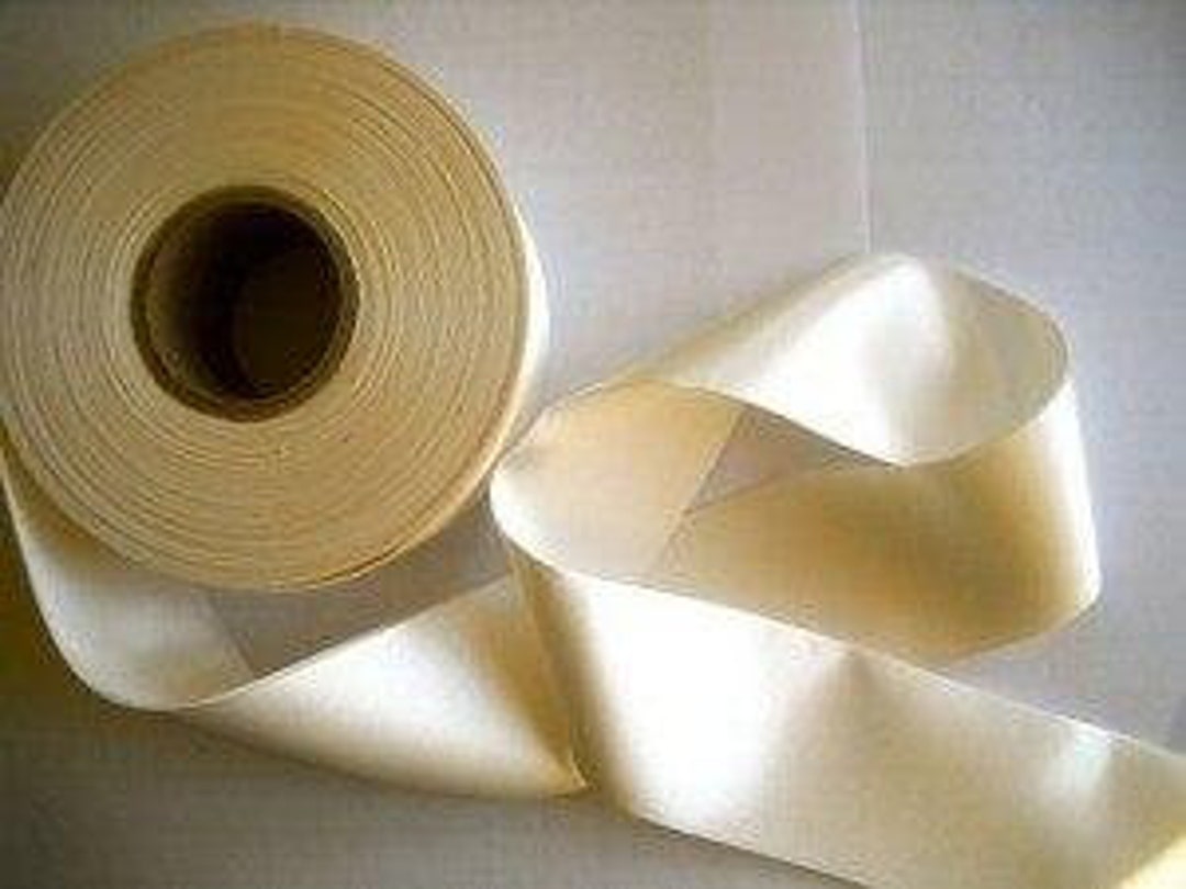 1 Ivory Satin Blanket Binding 25 YD Bulk Roll Etsy