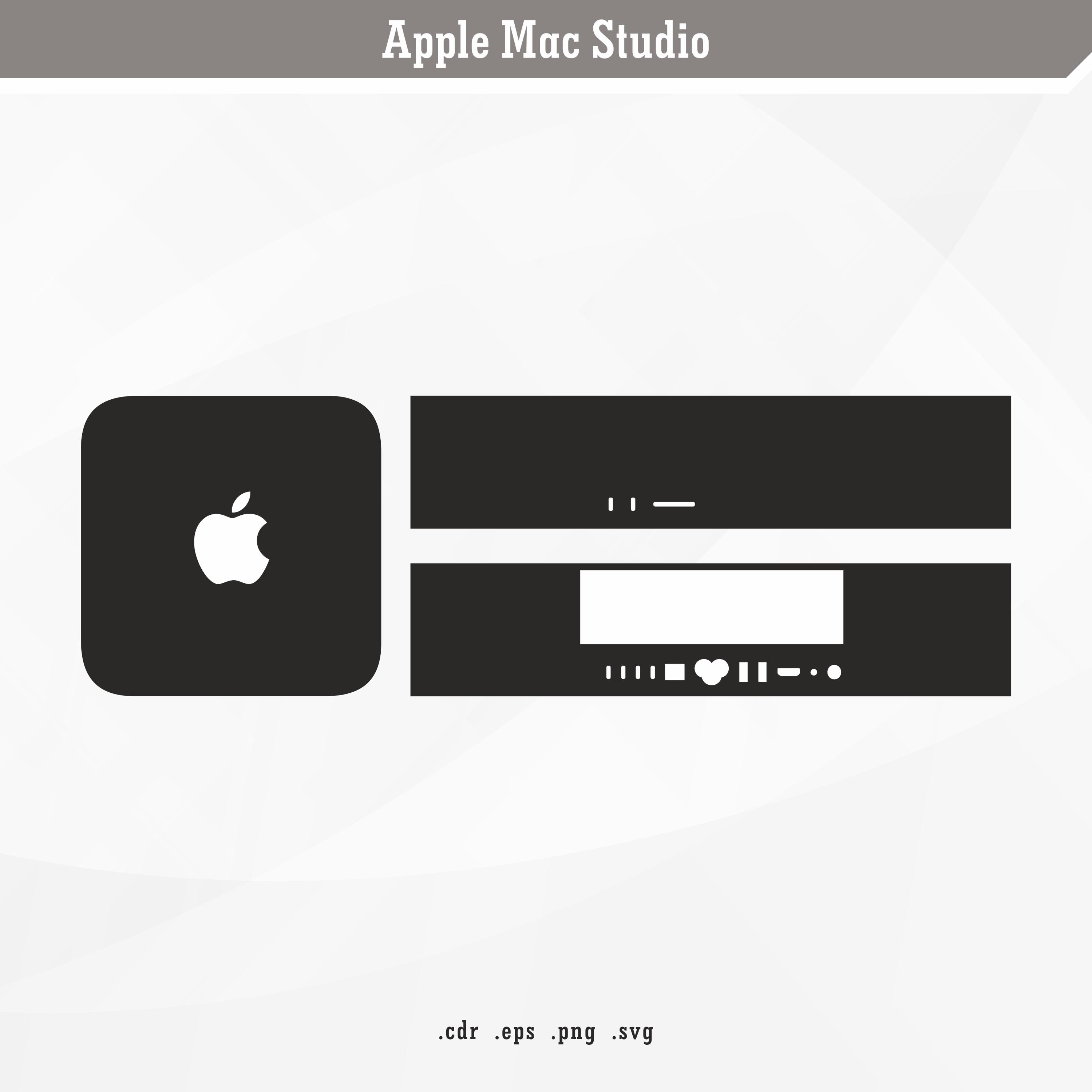 Apple Mac Studio | Digitale SVG-skin-sjabloon