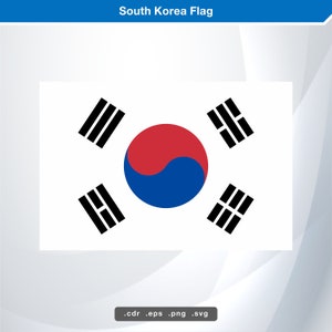 South Korea Flag SVG Digital Vector