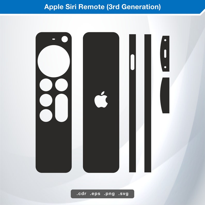 Apple Siri Remote 3rd Generation SVG Vector Etsy