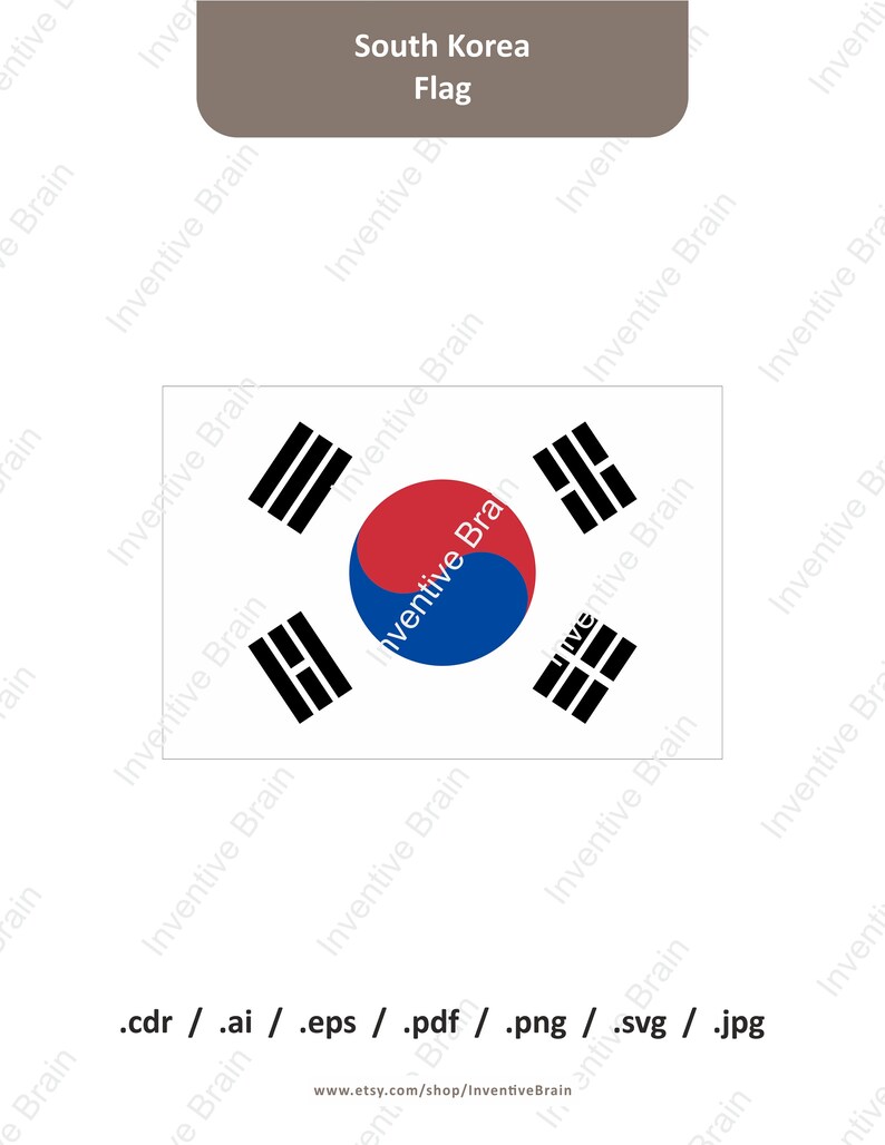 South Korea Flag Art & Collectibles Digital brainchild.net