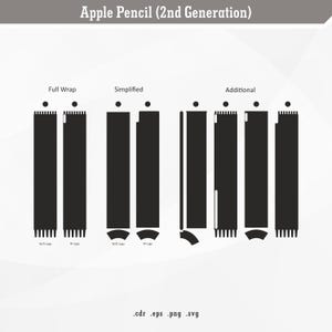 Modelo de capa digital SVG Apple Pencil 2ª geração