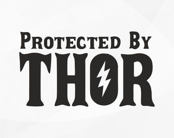 Geschützt durch Thor SVG | Digitaler Vektor