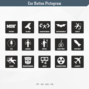 Car Button Pictogram | SVG Digital Vector