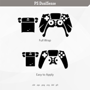 PS5 DualSense Controller Skin Template SVG DXF | Vinyl Wrap Cut File for Cricut & Silhouette | Instant Download