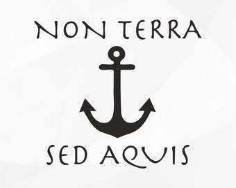Non Terra Sed Aquis SVG | Digitaler Vektor