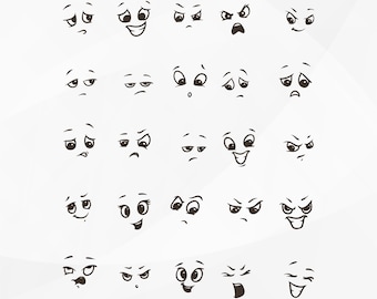 Garabatos faciales SVG / Vector digital