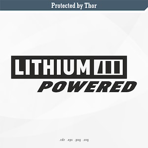 Lithium Powered | SVG Digital Vector