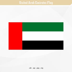 Vlag van de Verenigde Arabische Emiraten | Digitale SVG-vector