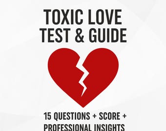 Toxischer Liebestest & Beziehungsratgeber - Druckbares PDF | Paartherapie Arbeitsblatt | Selbstfindungs-Quiz