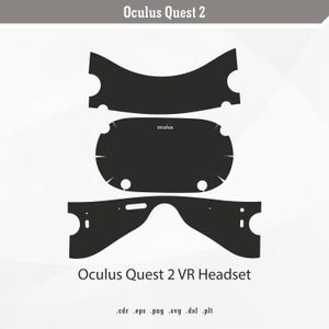 Oculus Quest 2 Skin Template | VR Headset Wrap Cut File | Instant Download