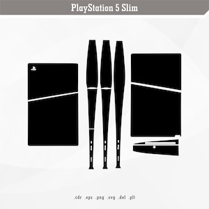 PS5 SLIM DIGITAL Skin Template | Vinyl Wrap Cut File for Cricut & Silhouette | SVG DXFInstant Download